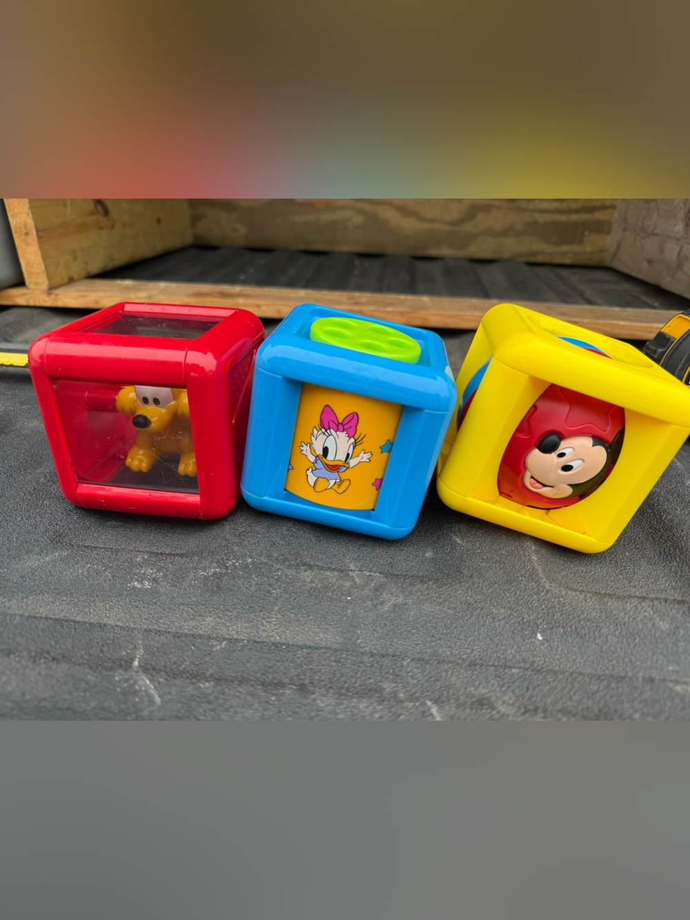 Vintage Disney Activity Stacking Spinnin' Play Blocks – Set of 3 (rare)